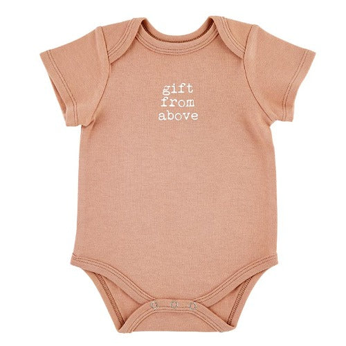 BABY SNAPSHIRT - GIFT FROM ABOVE - PEACH 0-3 MONTHS