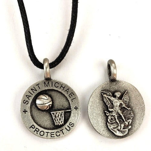 BASKETBALL - ST MICHAEL - PEWTER ON CORD