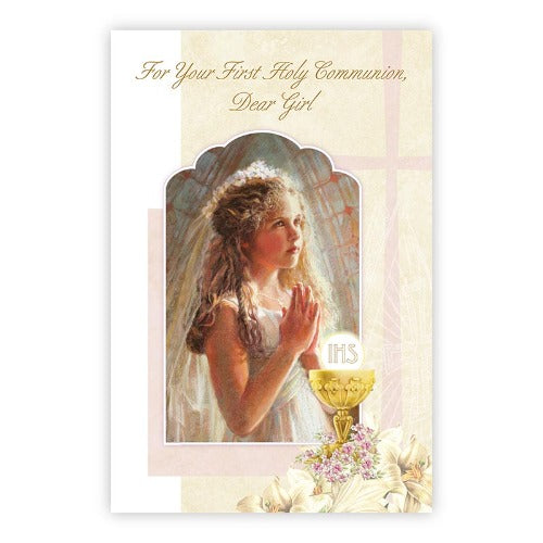 GREETING CARD - DEAR GIRL ON HER FIRST COMMUNION