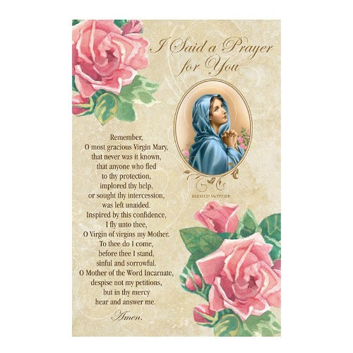 GREETING CARD - MEMORARE - I SAID A PRAYER