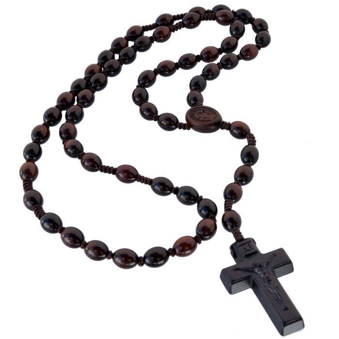 ROSARY - 10mm JUJUBE WOOD OVALS