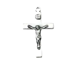 CRUCIFIX - STERLING SILVER WITH SATIN FINISH - 24" CHAIN