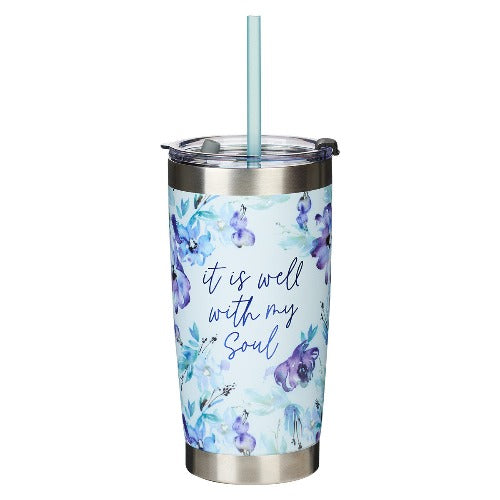 Travel Mug with Straw It Is Well 18oz