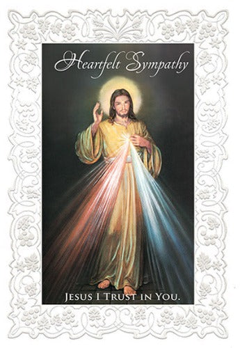 GREETING CARD - SYMPATHY - DIVINE MERCY