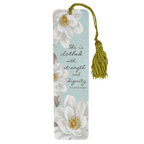 BOOKMARK - STRENGTH & DIGNITY - TASSEL